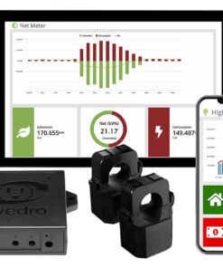 Eyedro Home Energy Monitor - Solar Energy/Net Metering - Save on Electricity - Bills & Reports - Real-Time Electricity Data & History - EYEDRO-HOME Ethernet or WiFi Connect (2.4 GHz)