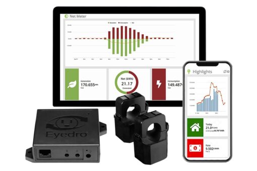 Eyedro Home Energy Monitor - Solar Energy/Net Metering - Save on Electricity - Bills & Reports - Real-Time Electricity Data & History - EYEDRO-HOME Ethernet or WiFi Connect (2.4 GHz)