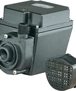 Little Giant 3E-12N-WG, 115-Volt, 1/15 HP, 500 GPH Oil-filled Direct Drive In-Line or Submersible Pump with 15-ft. Cord, Black, 503375
