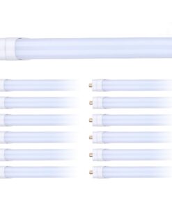 TRLIFE 8FT LED Tube Light, T8 8FT LED Bulbs 45W 5000K Daylight White FA8 Base LED Bulbs, Fluorescent Light Bulbs Replacement, Frosted Cover, 5400Lumens, Dual-End Powered (12Pack)