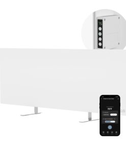 AENO Infrared Heater - With Thermostat - 700 Watt Energy Saving Panel Electric Heater - Smart Wall Mount or Freestanding Space Heater For Indoor with WiFi, Reddot Winner 2023, White