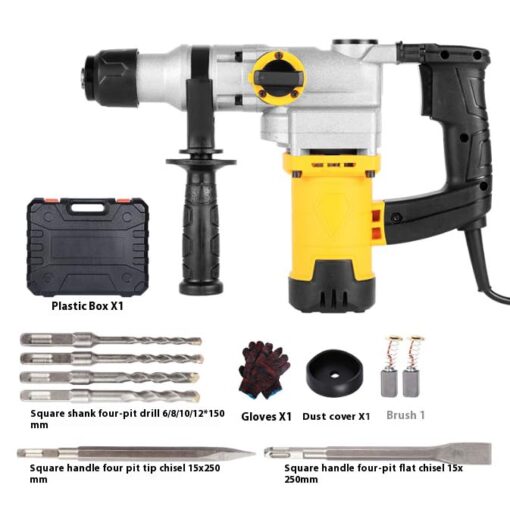 LYDZUSDP 1200W 220V Household Heavy Duty Concrete Demolition Hammer,Electric Hammer/Pick Switching for Wall Drilling and Ground Breaking - Image 4