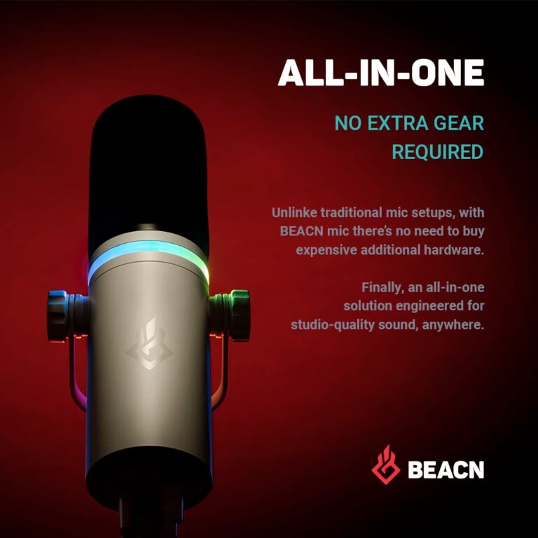 BEACN Light Dynamic USB Microphone for PC | Professional Mic for Podcast, Gaming, Streaming | Studio-Quality Desk Mic for YouTube, Twitch, and Recording - Image 4