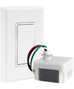 RunLessWire Dimming Self Powered (NO Batteries) Wireless Light Switch Kit - No Wiring, Battery, or WiFi Needed DIY Remote Control Basic Dimmer Kit: 1 Receiver, 1 Switch - White