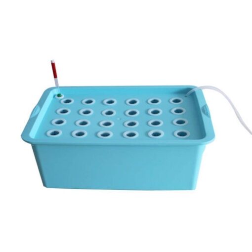 UGD8TQR Gardening Planting Tools 1 Set Plant Site Hydroponic System 24 Holes Indoor Garden Cabinet Box Soilless Seedling Grow Kit Bubble Planters Nursery Pots (Color : Blue) (Green) - Image 3
