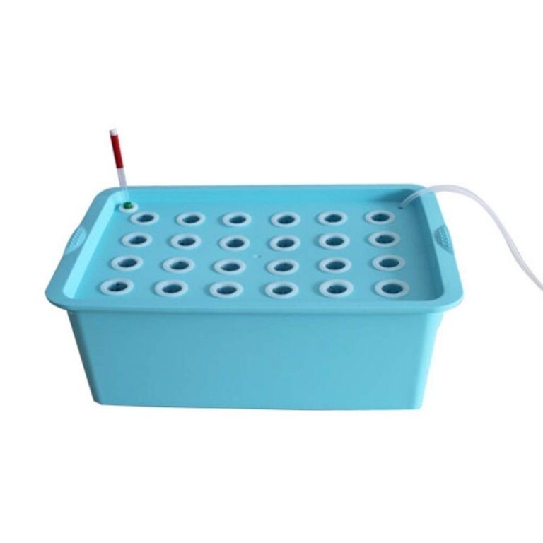 UGD8TQR Gardening Planting Tools 1 Set Plant Site Hydroponic System 24 Holes Indoor Garden Cabinet Box Soilless Seedling Grow Kit Bubble Planters Nursery Pots (Color : Blue) (Green) - Image 3