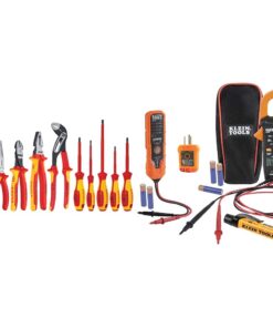 Knipex 1000V Insulated Pliers, Cutters, Screwdrivers and Klein Electrical Test Kit with Clamp Meter and Testers
