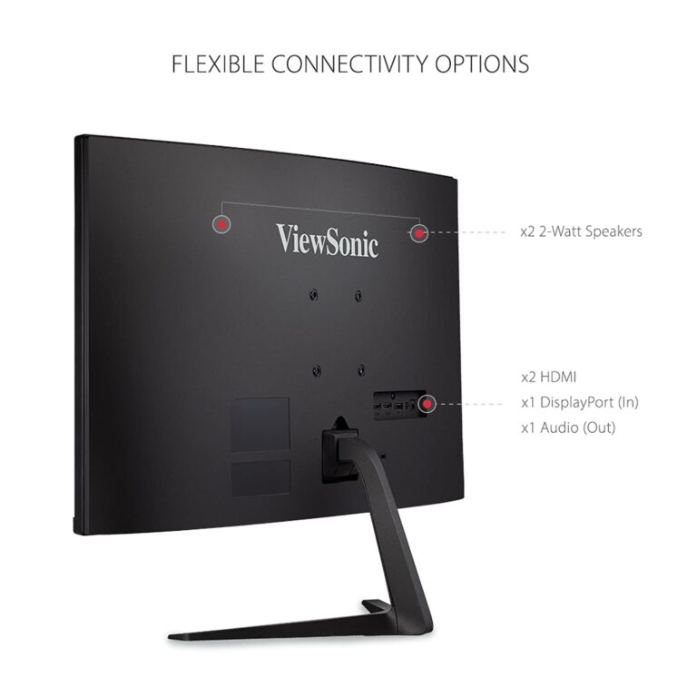 ViewSonic VX2718-2KPC-MHD 27 Inch Curved 1440p 1ms 180Hz Gaming Monitor with FreeSync Premium, Eye Care, HDMI and Display Port - Image 3