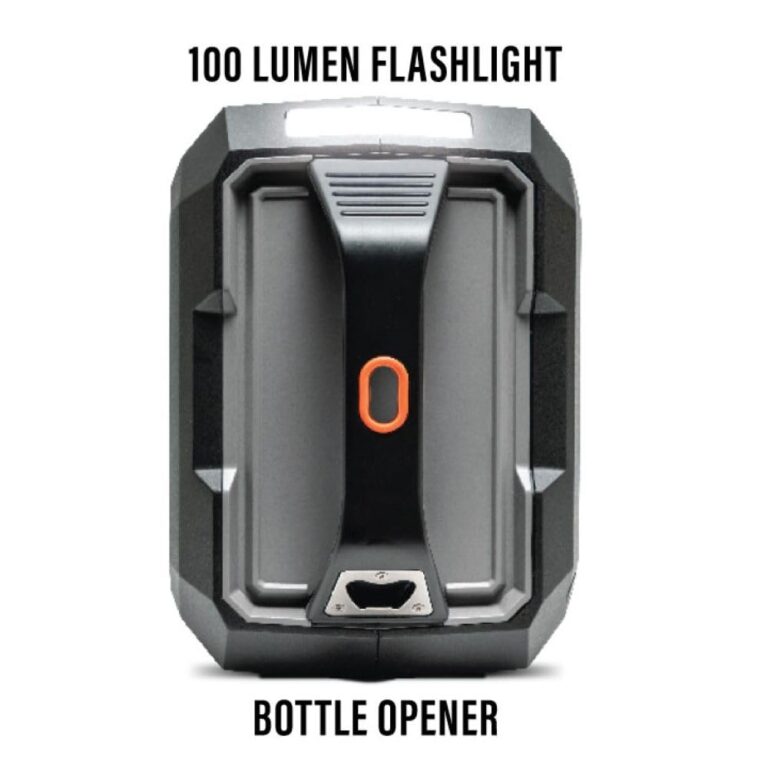 ECOXGEAR Defender: Outdoor Portable Bluetooth Speaker, 121dB Massive Sound, Waterproof and Drop Proof, with LED Party Lights, Pair up to 100, 25+ Hours Playtime (Black Oak) - Image 6
