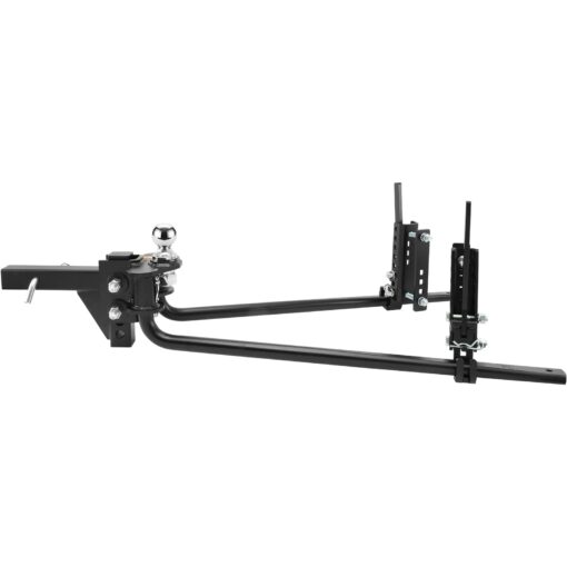 VEVOR Sway Control Weight Distribution Hitch, 1,500 lbs Capacity, Trailer Hitch Kit with 2-Inch Solid Steel Shank, 2-5/16 Inch Alloy Steel Ball, Powder-Coated Load Leveling, Black