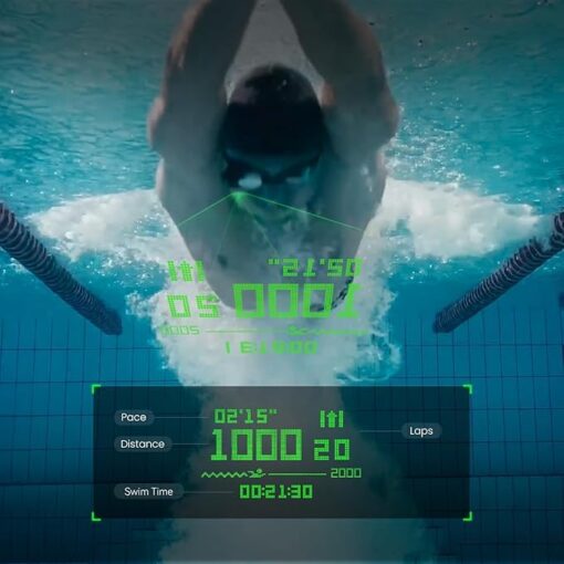 Holoswim 2 Pro Smart Swim Goggles Anti-fog AR Display, Real-time Metrics, Fitness Tracker, Apple/Garmin Compatible, AI-Powered Analysis and Workout Plan Pool/Open-Water Compatible - Image 6