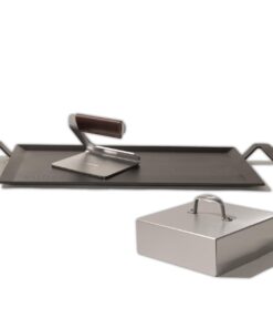 Made In Cookware - Carbon Steel Griddle and Grill Press Set with Half Lid - (Like Cast Iron, but Better) - Professional Cookware - Crafted in Sweden - Induction Compatible
