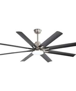 Sofucor 66 Inch Smart Ceiling Fan with Lights and Remote, APP Control, Compatible with Alexa/Google, Indoor Outdoor Low Profile Black Ceiling Fan with 3 Downrod for Living Room Farmhouse Patio