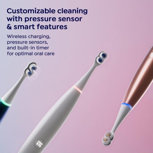 SuperMouth® ULTIM8 SmartBrush™ System -Electric Toothbrush, Patented SuperBristles® Clean 40X Better, UV Sanitizing & Drying SmartHub®, Dual Sonic Modes, Pressure Sensor -Teens & Adults-Sapphire Blue - Image 2