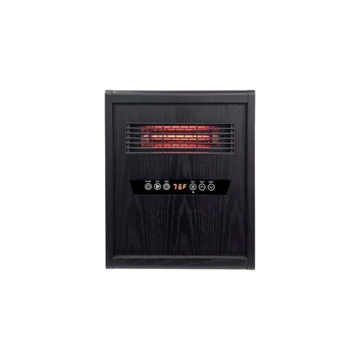 Modern Ember Portable Rolling Infrared Space Heater with LED Touchscreen and Remote Control | 12h Timer | 1500w Quick Heating for Indoor Use | Black Oak Wood - Image 8