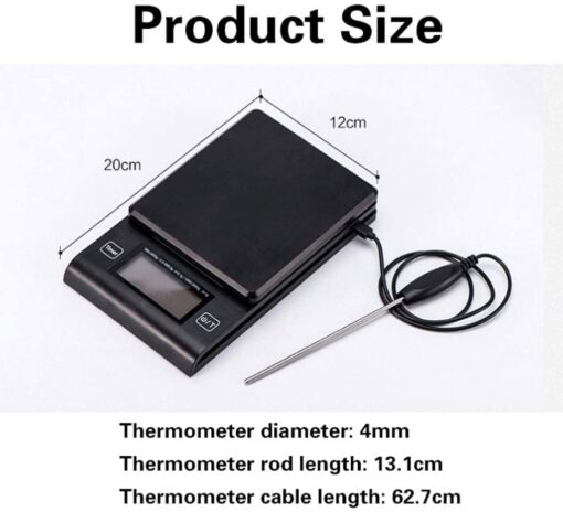 Digital Kitchen Scales High Precision Electronic Scale w/Probe Led Display Platform Scale Multifunction Timing Weighing Band Temperature - Image 3