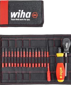 Wiha TorqueVario-S Electric Screwdriver Set, 18-Piece with Insulated ClicFix Bit Holder, Torq-Set, Multicolor