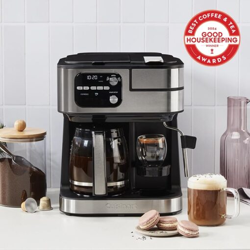 Cuisinart Coffeemaker, Coffee Center Barista Bar 4-In-1 Coffee Machine, Single-Serve Coffee, Espresso & Nespresso Capsule Compatible, 12-Cup Carafe, Black, SS-4N1NAS - Image 7