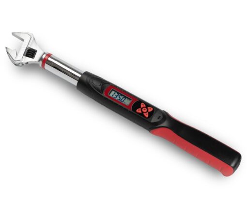 Tapha Tools Adjustable Digital Torque Wrench 19.9 to 99.5 ft-lbs (27-135 N-m) Torque Range, 5-27 mm Adjustable Jaw, LED and Buzzer Notification, Preset Memory, ISO 6789, Calibrated (DKA08N-T135CN)