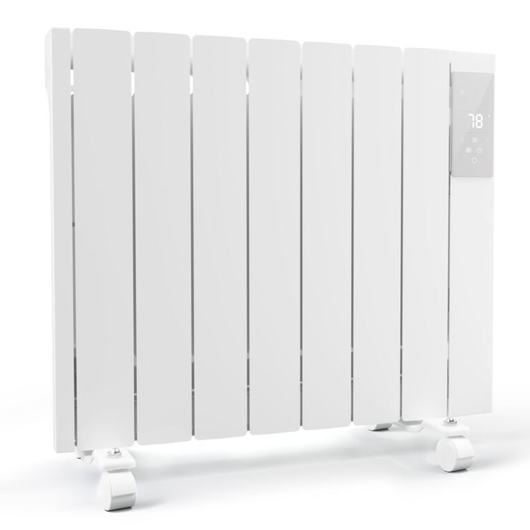 BREEZEHEAT 1500w Convection Panel Heater-Portable Electric Heaters, Plug-in Wall Heaters for Indoor Use, Fanless Ultra Quiet, Wall Mount Space Heater w/Remote Control, LED Display, Timer (White) - Image 2