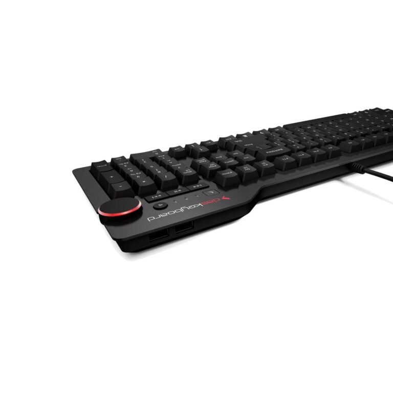 Das Keyboard 4 Ultimate Blank Wired Mechanical Keyboard, Cherry MX Brown Mechanical Switches, 2-Port USB 3.0 Hub, Volume Knob, Aluminum Top (104 Keys, Black) - Image 4