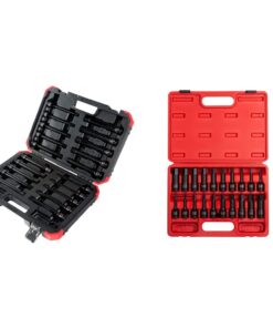 Sunex 2637L, ½" Drive, 6" Long Master Impact Hex Driver Set & Sunex 2637, 1/2" Drive Impact Hex Driver Set, 20Piece, SAE/Metric, 1/4" - 3/4", 6mm - 19mm, Meets ANSI Standards,