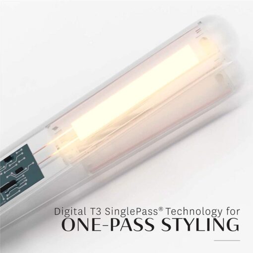 T3 Singlepass Ceramic 1” Straightening and Styling Iron Digital Custom Blend Ceramic Flat Iron With Adjustable Heat Settings for Straight Smooth Hair, Waves and Curls, 1, - Image 6
