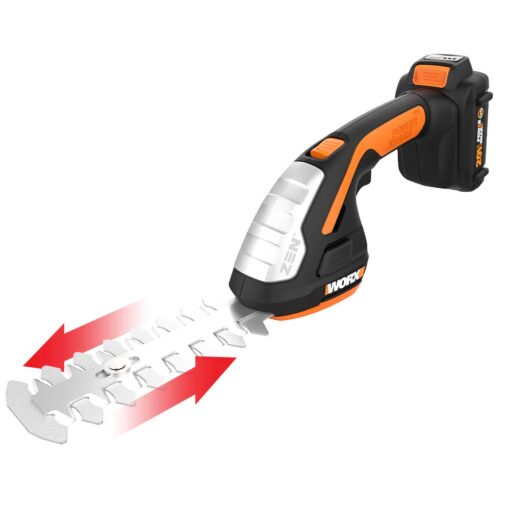 WORX 20V Power Share 4" Cordless Shear and Shrubber Trimmer Bundle with Battery & Charger - Image 7