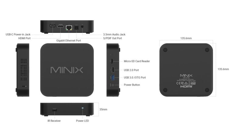 MINIX U8K-Ultra 8K Android Media Player with AI Picture Quality Enhancer & AI Resolution Upscaling 8GB RAM 128GB eMMC, Powered by AOSP 11, Non-Android TV System Dolby Vision and Dolby Atmos Certified - Image 2