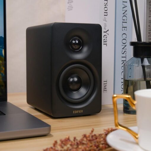 Edifier M60 Multimedia Speaker Bluetooth 5.3, 66W RMS, Hi-Res Audio & Hi-Res Wireless Audio, LDAC,3" Mid Bass & 1" Tweeter, USB-C & Aux Inputs, Compact Desktop Speaker – Black - Image 10