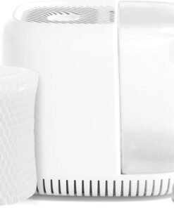 Canopy Bedside Humidifier, White Humidifier, 36 HR Run Time, 2.5L Capacity - Help Alleviate Symptoms of Allergies, Flu, Cold, Dry Skin Includes Humidifier, Unwind Aroma, Filter, Power Cord & Adapter