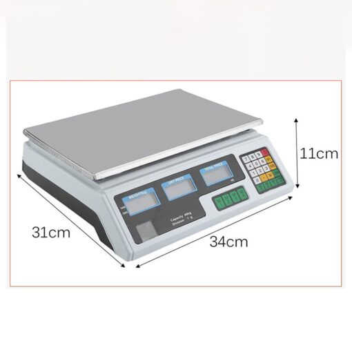 Kitchen Digital Baking Scales,Electronic Food Scale, Commercial Shop Electronic Scale 40KG LCD Display Digital Price Computing Counting Food Scale for Food Meat, Fruit and Vegetable Scales - Image 4