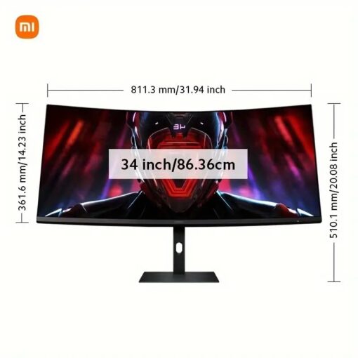 Xiaomi Curved Gaming Monitor 34-inch 180Hz High Reshed Rate 1ms Fast FreeSync Premium Professional Calibration 95% DCI-P3 100% sRGB* Low Blue Light Computer Screen Monitor Desktop Monitor - Image 5