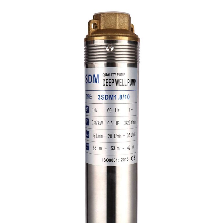SHYLIYU 3" Bore Stainless Steel Deep Well Pump 110V/60HZ 0.5HP Impeller Multistage Centrifugal Submersible Water Pump Max Lift 216ft 16GPM 1"with Controller box for Industrial Agricultural Home Garden - Image 8