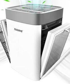 Nuwave Air Purifiers for Home Bedroom Up to 1361 Sq Ft, Portable Air Purifier with Air Quality Sensor, H13 True HEPA & Carbon Filter Captures Pet Hair Allergies Dust Smoke,18dB, Energy Star Certified