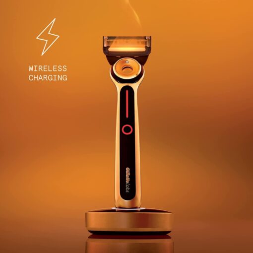 Gillette Heated Razor for Men, Starter Shave Kit by GilletteLabs, 1 Handle, 2 Razor Blade Refills, 1 Charging Dock - Image 3