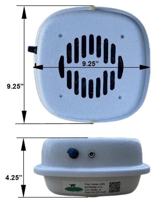 Litter Box Air Purifier- 2.2 Pounds Filter Media - 53 CFM Air Volume - Easier, better, cheaper than DIY - Removes odor & dust - No Smell, no ozone - By Purrified Air - the one that works - Image 2