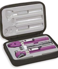 ADC Otoscope/Ophthalmoscope Diagnostic Set, Pocket Size, LED Lamp, 2.5V, Hard Case, Diagnostix 5110NLV, Purple