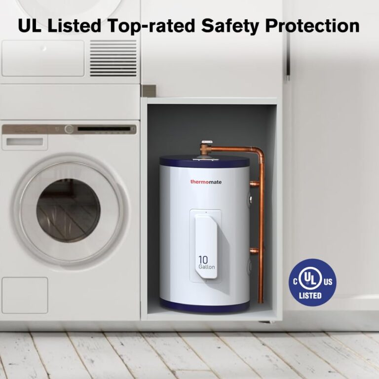 thermomate Tank Water Heater Electric, 10 Gallon Small Point of Use Hot Water Heater, 120 Volt 1500W Compact Residential Water Heater, Adjustable Thermostat, UL Listed (ES1000) - Image 7