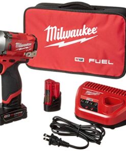 Milwaukee 2554-22 M12 FUEL Stubby 3/8 in. Impact Wrench Kit (2 Ah/4 Ah)