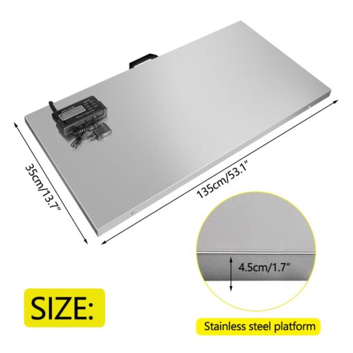 Togarhow 1100Lbs x 0.2Lbs Digital Livestock Scale Large Pet Vet Scale Stainless Steel Platform Electronic Postal Shipping Scale for Heavy Duty Large Dog Hog Sheep Goat Pig Sheep Scale - Image 8