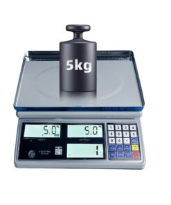 JAJKAFCL 0.1g High-Precision Electronic Scale Industrial Counting Weighing LCD Display Tare Function Platform Scale for Fruits Veggi Scale Weighing Balance(6kg/0.1g)