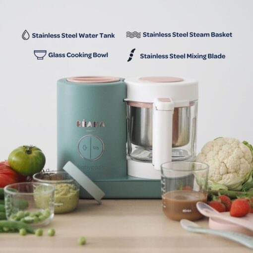 BEABA Babycook Neo Baby Food Maker | Non-Toxic Glass & Stainless Steel | Trusted by Celebrity Moms | Sustainable Baby Food Processor | Global Leader | 34 Servings in 20 Mins - Image 4