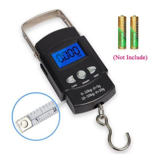 HTLPAVBWF Utility Luggage Scale Electronic Balance Scales with Ruler Precision Hand Scales Mini Pocket Digital Travel Suitcase Luggage Fish Scale Weighing Weighing - Image 3