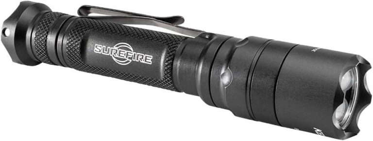 SureFire E2D Defender Ultra (E2DLU-A) 1000 Lumens Dual-Output Tactical Flashlight LED - Bundle with 4 Extra CR123A Batteries and Battery Case - Tailcap Click Switch Light, EDC Defense Flashlights - Image 8