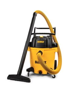DEWALT DXV16PA 16 Gallon Poly Wet/Dry Vac/Acc, 6.5HP Shop Vacuum Wet/Dry for Jobsite/Workshop, Yellow