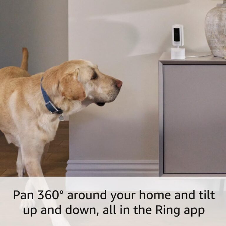 Ring Pan-Tilt Indoor Cam, White with Ring Stick Up Cam Battery, White - Image 6