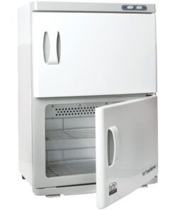 ForPro Professional Collection Expert Double Hot Towel Warmer, 46L Extra Large Capacity, Holds 48 Towels, Rust Resistant Towel Heater with Stainless Steel Racks, 25.5" H x 17.75" W x 11" D, White