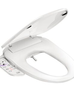 LALAHOO Electric Bidet Toilet Seat with Side Panel, Elongated Heated Toilet Seat with Instant Warm Water & Dryer, Multiple Spray Modes, Japanese Toilet Seat