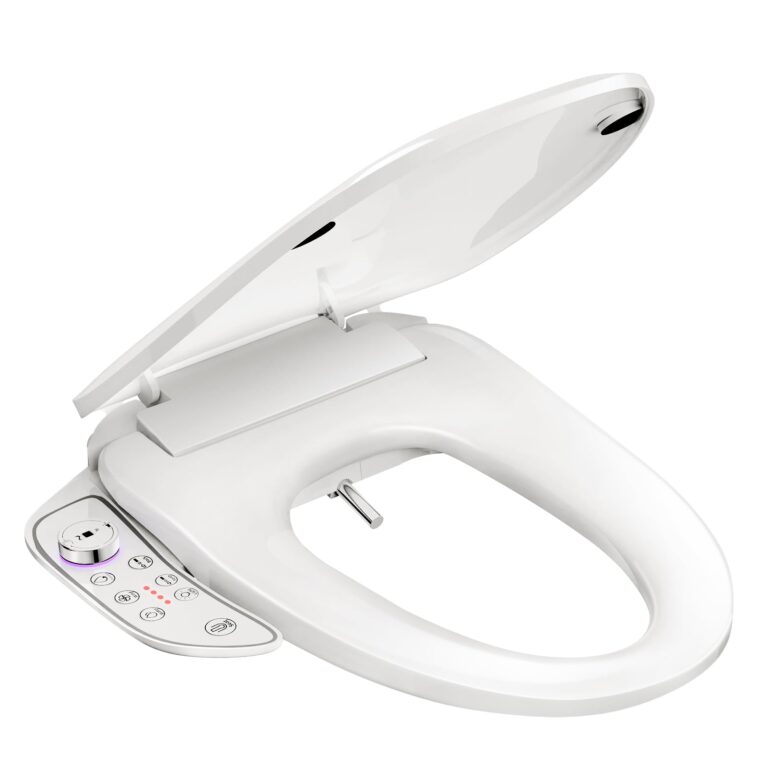 LALAHOO Electric Bidet Toilet Seat with Side Panel, Elongated Heated Toilet Seat with Instant Warm Water & Dryer, Multiple Spray Modes, Japanese Toilet Seat